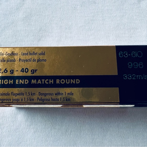 RWS R50 Premium LINE Match 40 Gr .22 LR -50 Round Box In Stock - Picture 6 of 8